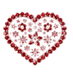 heart red glitter deco alf - GIF animate gratis