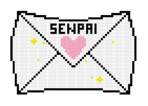senpai envelope - Free animated GIF