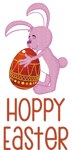 Kaz_Creations Easter-Text-Hoppy-Easter - 免费PNG