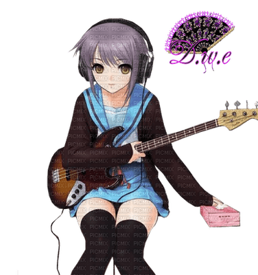anime-guitare - ingyenes png