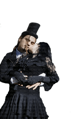 Gothic couple bp - Free PNG