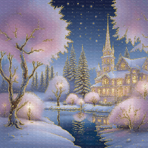 background, hintergrund, winter, fantasy - Bezmaksas animēts GIF