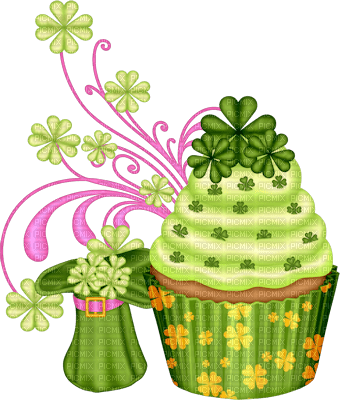 Kaz_Creations Deco St.Patricks Day Cupcake - bezmaksas png