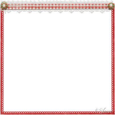 soave frame vintage lace red green - Free PNG