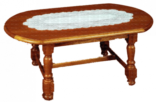 Coffee Table with Doily - png ฟรี