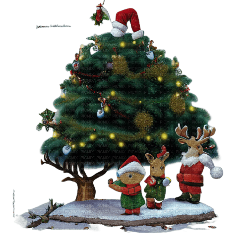 kikkapink christmas clipart tree santa - nemokama png