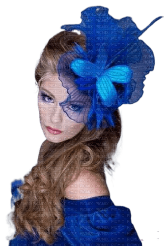 Женщина в синем - png grátis