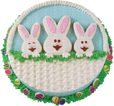 Kaz_Creations Easter Deco Bunny Cake - PNG gratuit