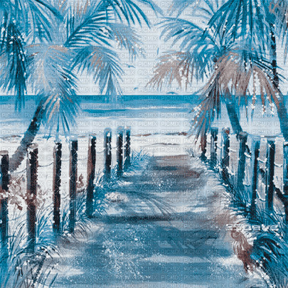 soave background animated summer tropical beach - 無料のアニメーション GIF