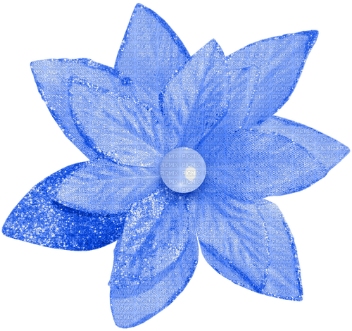 Christmas.Flower.Blue - Free PNG