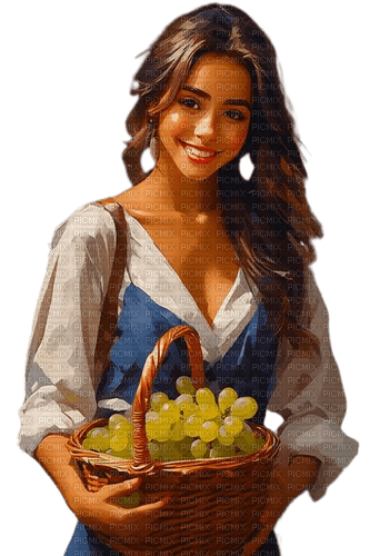 frau, woman, femme, fruit, herbst, autumn - PNG gratuit