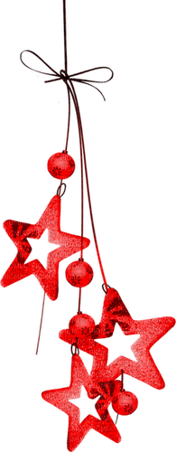 Stars.Ornaments.Red - Free PNG