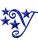 Gif lettre étoile -Y- - Бесплатный анимированный гифка