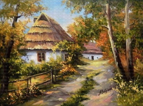 Landschaft, Dorf, Bauernhaus - фрее пнг