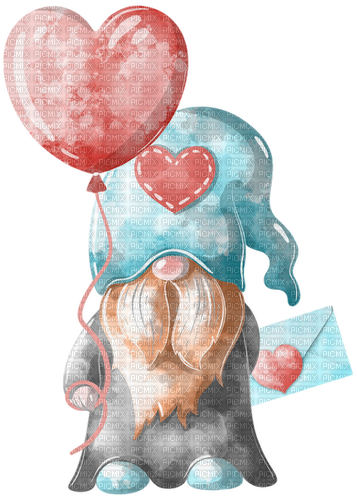Nain Bleu Ballon Coeur Rose:) - бесплатно png