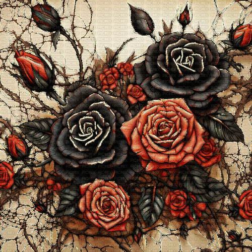 ♡§m3§♡ kawaii gothic roses red animated - 無料のアニメーション GIF