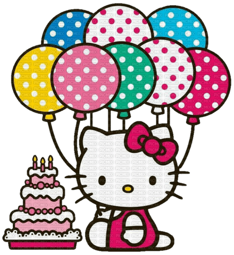 Hello kitty birthday anniversaire cake gâteau - png ฟรี