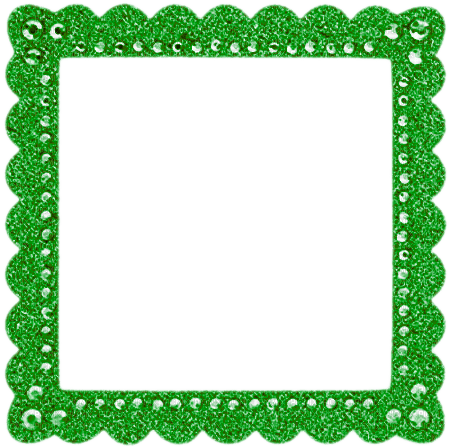 Glitter.Frame.Green - nemokama png