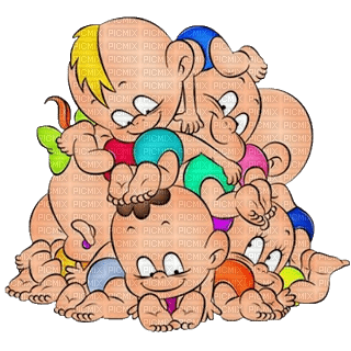 Kaz_Creations Funny Cartoon Babies Friends - Free PNG - PicMix