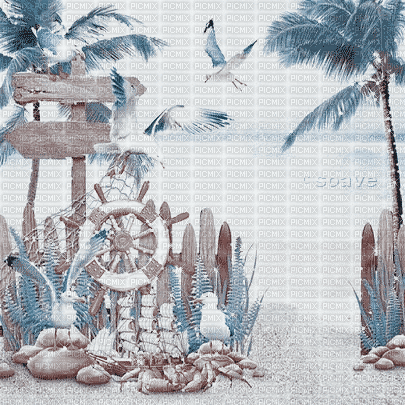 soave background animated   beach blue brown - Bezmaksas animēts GIF