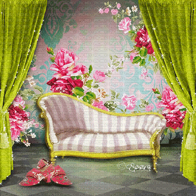 soave background animated vintage  pink green - GIF animé gratuit