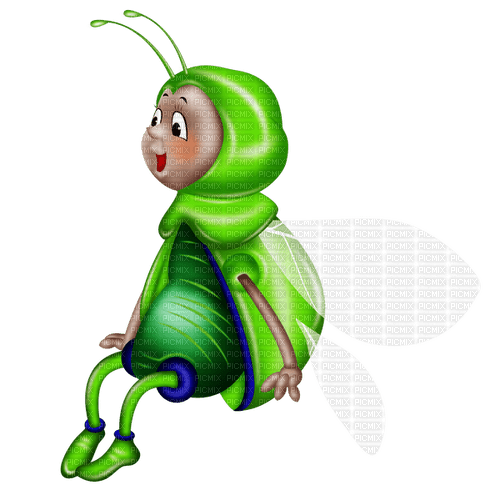 Lustiger grüner Käfer - ücretsiz png