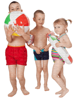 Kaz_Creations Children Friends Beachwear Swimming - Free PNG