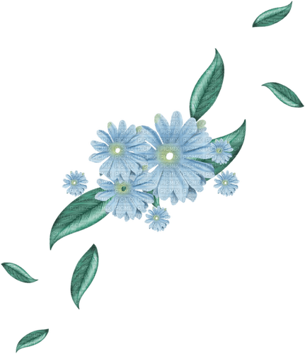 blue flowers 4 - png ฟรี