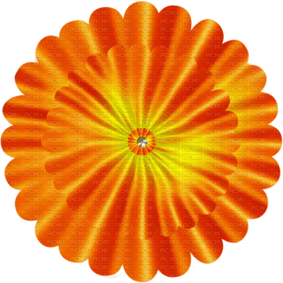 Kaz_Creations Deco Orange Flower - png gratis