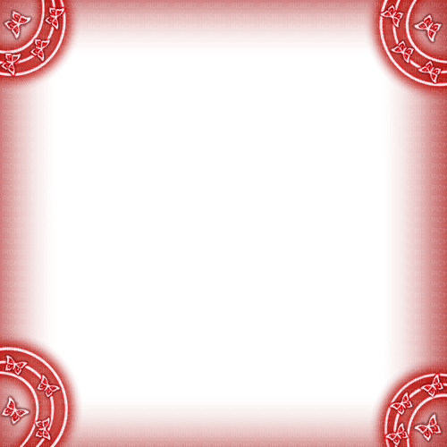 Frame.Butterflies.White.Red - zadarmo png