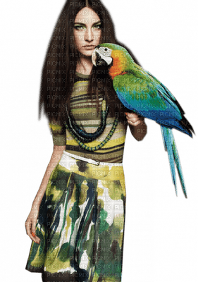 Kaz_Creations Woman Femme Parrot Bird - besplatni png