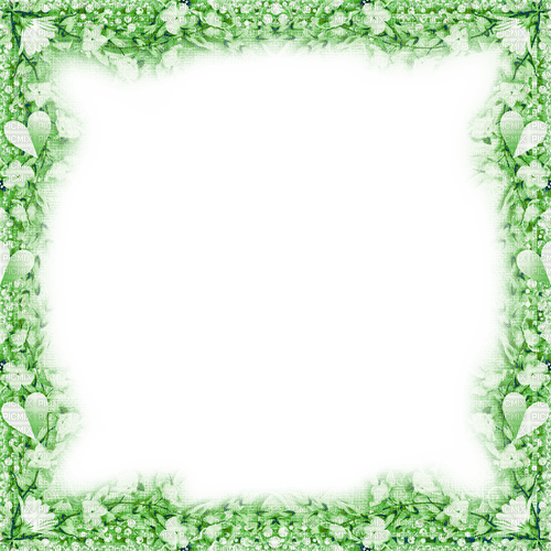 Frame.Green.White - By KittyKatLuv65 - PNG gratuit