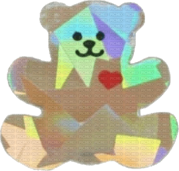 Holographic bear - PNG gratuit