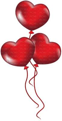 Kaz_Creations Valentine Deco Love Balloons Hearts - ilmainen png