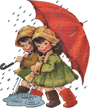 child in rain bp - Δωρεάν κινούμενο GIF