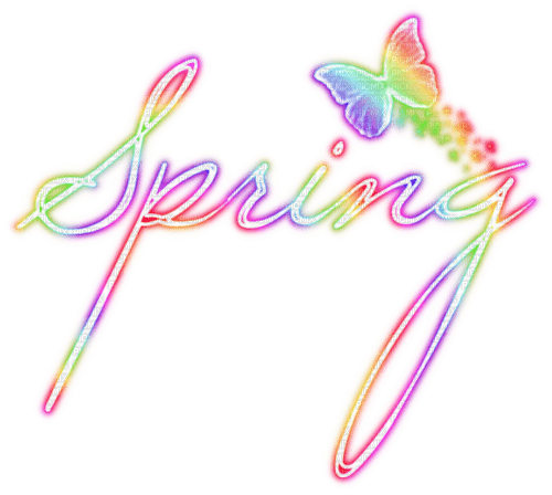 Spring.Text.Rainbow - png ฟรี