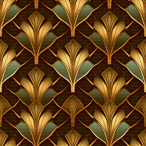 ♡§m3§♡ pattern artdeco animated gold green - Δωρεάν κινούμενο GIF