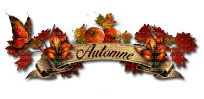 Texto automne - zdarma png