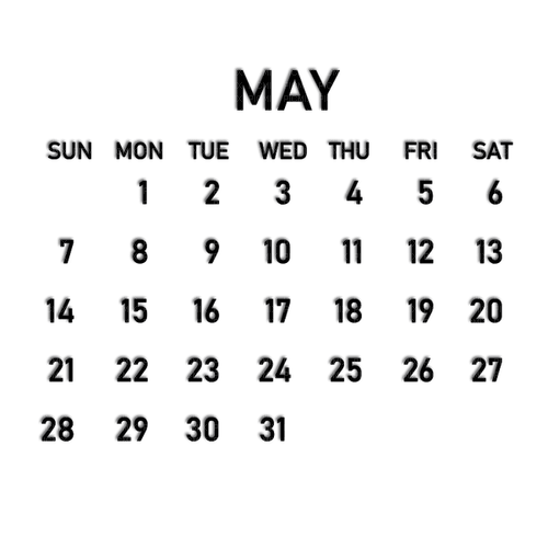 loly33 calendrier mai - PNG gratuit