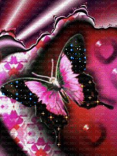 pink butterfly - Nemokamas animacinis gif