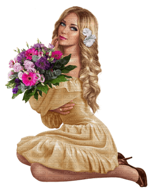 Kaz_Creations Colour Girls Flowers Flower - Free PNG