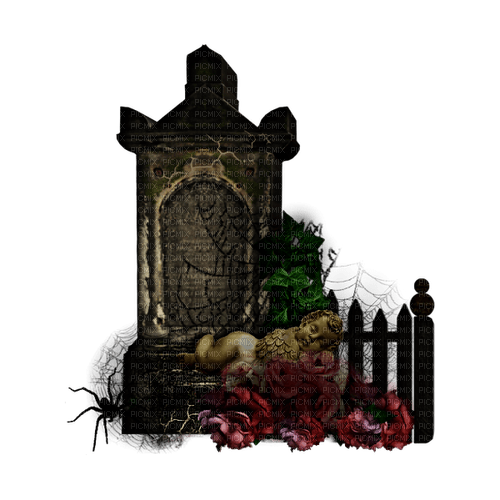 kikkapink gothic tomb deco - Free PNG