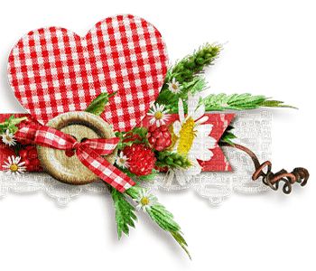 soave deco flowers scrap heart valentine red - δωρεάν png