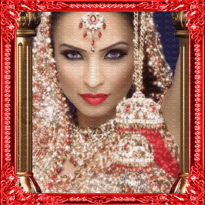 Beautiful Indian woman - GIF animé gratuit