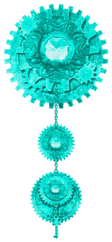 Steampunk.Gears.Teal - png gratuito