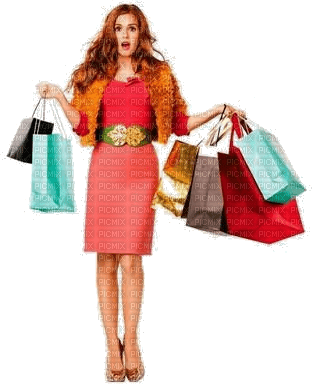Kaz_Creations Woman Femme Shopping - nemokama png