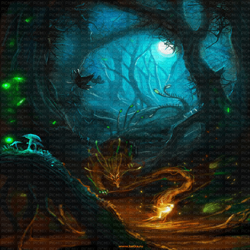 Y.A.M._Fantasy forest background - zdarma png
