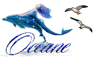 oceane et dauphin - Free animated GIF
