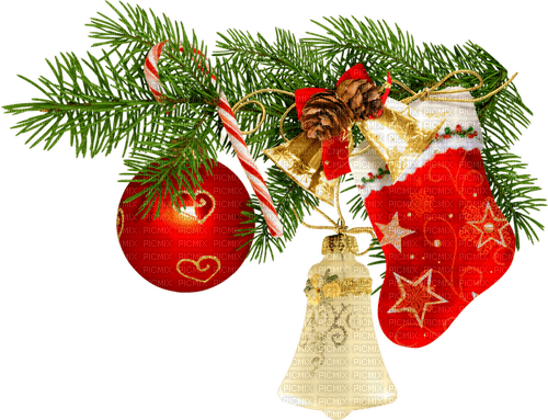 Christmas.Cluster.Red.Green.White.Gold - gratis png