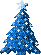 small blue christmas tree - Бесплатный анимированный гифка
